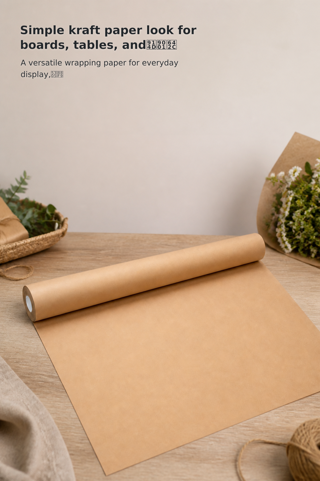Brown Kraft Wrapping Paper Roll