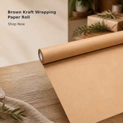 Brown Kraft Wrapping Paper Roll