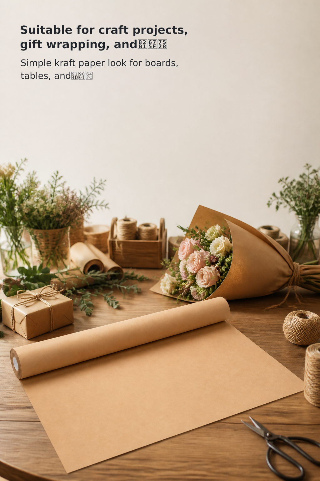 Brown Kraft Wrapping Paper Roll