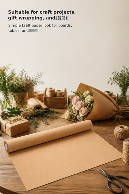 Brown Kraft Wrapping Paper Roll