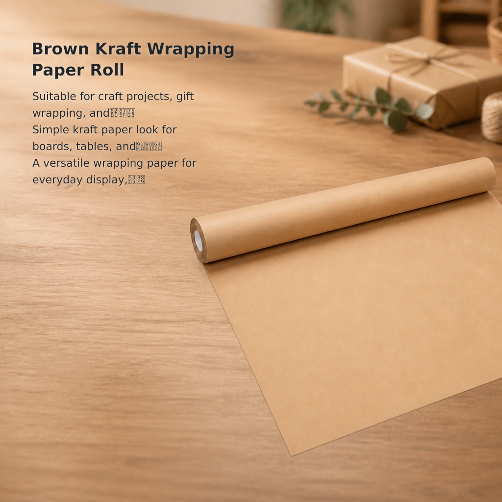 Brown Kraft Wrapping Paper Roll