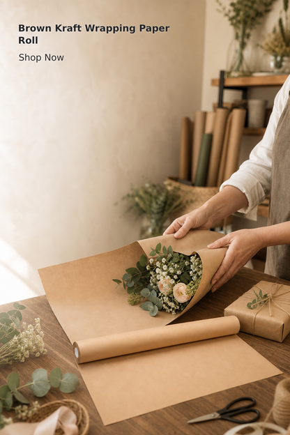 Brown Kraft Wrapping Paper Roll